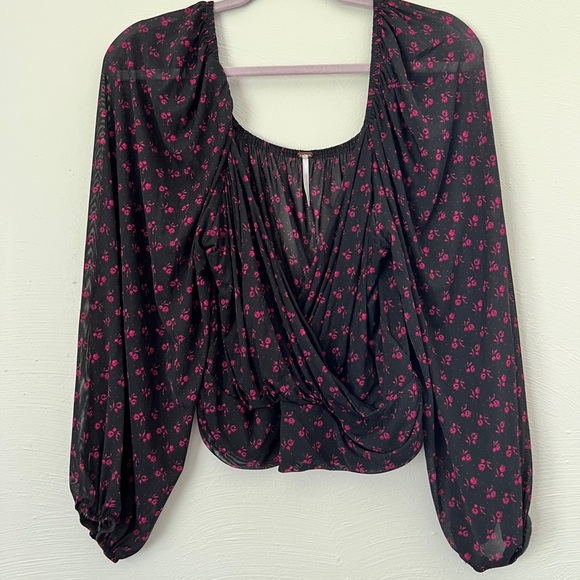 Free people long sleeve crop shirt - Picture 2 of 3